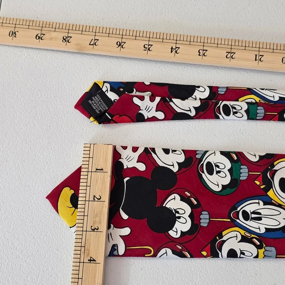 Mickey Unlimited Necktie Mens Red Christmas Ornament Mickey Mouse Disney